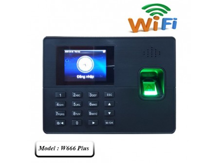 Máy Chấm Công Vân Tay Thẻ Cảm Ứng W666 Plus